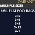 thumbnail image 7 of Multiple Sizes Clear Flat Poly Bags - 3"x6" & (3000 Bags) 3Mil Flat Open Top Plastic Packaging Packing | Flexible and Durable Plastic Bags | Low-Density Polyethylene (LDPE), 7 of 7