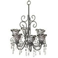 thumbnail image 2 of Home Decorative Indoor Smoked Glass Six-Candle Chandelier, 2 of 3