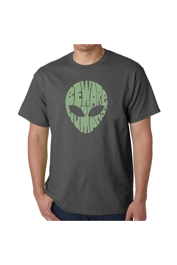 Men's Word Art T-shirt - Beware of Humans