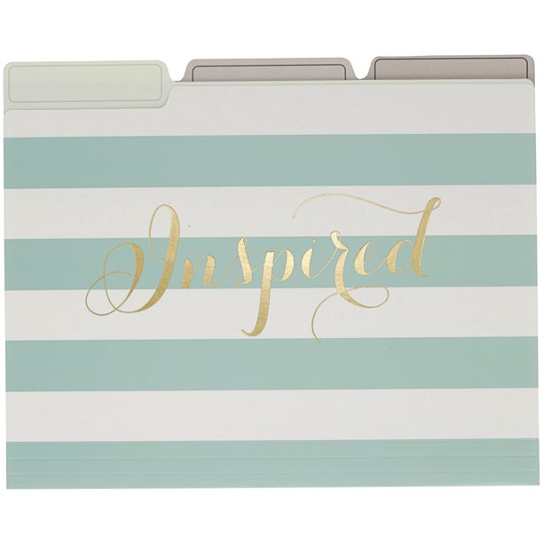 Eccolo Women's File Folder Collection Set Of 9 Wide Stripes T617B