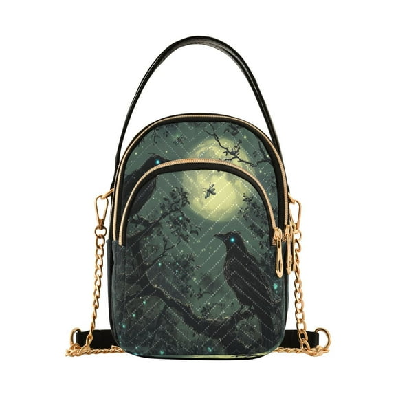 WOBOGO Midnight Dark Crow Ladies Chain Shoulder Bag Fashion Designer Handbag Versatile Classic Style