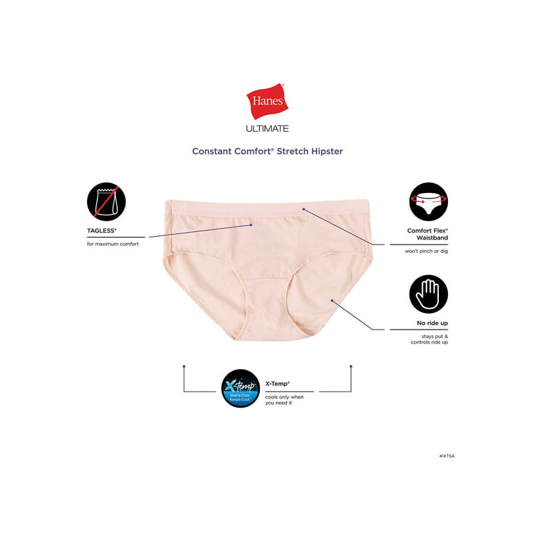 Hanes Women's Constant Comfort X-Temp Hipster Panties 3-Pack (CC41AS)