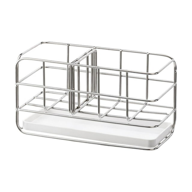Soporte de esponja para fregadero, escurridor para fregadero con bandeja de drenaje extraíble, óxido, jabonera para el baño, estante de almacenamiento