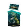 thumbnail image 6 of Star Wars Mandalorian Starfighter Kids 2-Piece Twin/Full Reversible Comforter Set, Microfiber, Green & Blue, Disney, 6 of 9