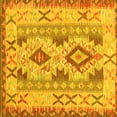 thumbnail image 1 of Ahgly Company Indoor Square Abstract Yellow Contemporary Area Rugs, 8' Square, 1 of 4