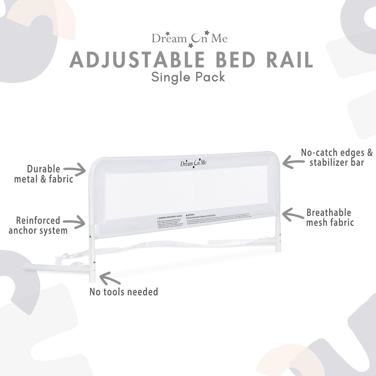 Dream On Me Rail De Lit Réglable En Maille, Modèle # 444