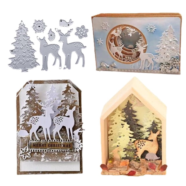 Troqueles De Corte De Metal De Ciervo De Navidad, Plantilla De Grabado Diy, Molde Para Hacer Tarjetas De Álbum De Recortes, Herramientas Para Manualidades Y Manualidades Inevent HA033519-00