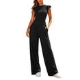 thumbnail image 2 of Aimik Womens 2 Piece Outfits Ruffle Short Sleeve Top and High Waisted Wide Leg Pants Set Summer Casual Lounge Sets for Women, 2 of 6