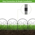 thumbnail image 3 of L 16.5 in. x W 12.6 in. Double Arched Garden Decorative Fence, No-Dig Fence, Rustproof Wire Mesh Panel (10 pcs), 3 of 5