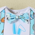 thumbnail image 6 of HWJAD My First Easter Baby Boy Outfit Sunglasses Bunny Long Sleeve Romper Pants and Hat 3 Piece Spring Set, 6 of 9