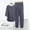Dark Gray, variant on Womens Soft 2-Piece Loungewear Set - V-Neck 3/4 Sleeve Top & Jogger Pants, Modal Cotton Polyester, Black, M-XXL for Home Lounging & Sleepwear,Size M