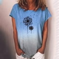 thumbnail image 2 of Blusa de manga corta con estampado de cuello redondo informal para mujer a la moda, Tops de verano Fridja ghk4667, 2 of 4