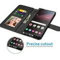 thumbnail image 5 of Galaxy S23 Ultra Case, Samsung Galaxy S23 Ultra Wallet Case, Galaxy S23 Ultra Leather Case, Tekcoo PU Leather Folio Flip Cover Magnetic Closure TPU Shockproof Protective Case Kickstand Strap -Black, 5 of 11