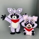 thumbnail image 5 of Nuevo juego de peluche de Indigo Park, un lindo mapache morado, para niños, ideal como regalo para decorar el hogar., 5 of 5