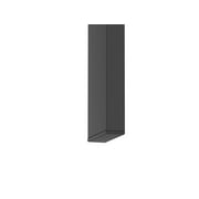 Black Glass End Tables, Small Glass Top End Table, Black Side Table, Square Shape, Tempered Glass Top, Metal Frame, for Living Room Bedroom (All Black, 1Pcs End Table)
