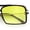 Yellow, variant on Mens Gentlemanly Rectangle Flat Top Double Bridge Mob Metal Arm Sunglasses Black - Smoke