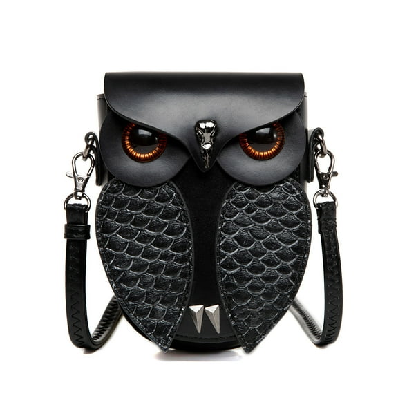 Women's Steampunk Owl Shoulder Bag - Retro PU Crossbody Purse