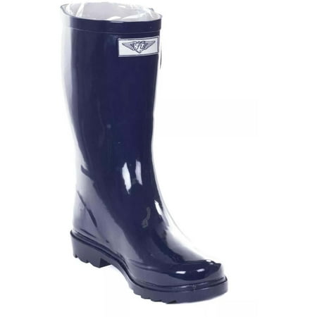 

Forever Young Mid-Calf Solid Color Rubber Rain Boots (Women)
