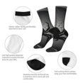 thumbnail image 4 of Balery Black Spiders Calcetas Largas con Estampado para Hombre y Mujer – Suaves y Transpirables, Talla Única (US 5-11), 4 of 6