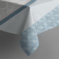 thumbnail image 3 of Blue Geometric Striped Pattern Rectangle Tablecloth 60"x84",Waterproof Polyester Rectangle Table Cloth, Wipeable Spillproof Polyester Tablecloth for Dining, Camping, Indoor and Outdoor, 3 of 5