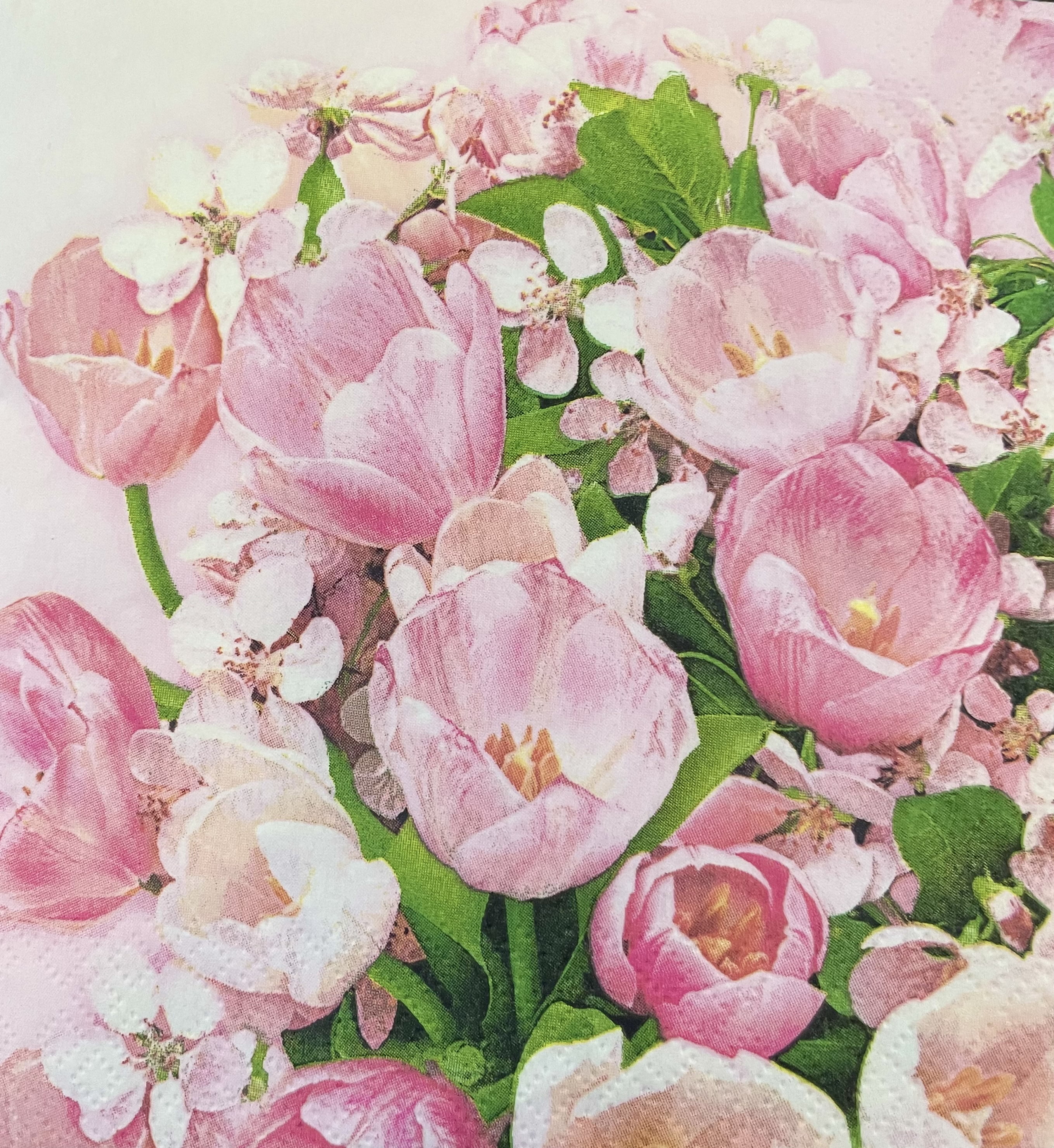 Flower Paper Napkins, Floral Luncheon Party Napkins, Decorated