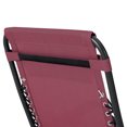 thumbnail image 4 of Sunjoy Modern Zero Gravity Foldable Outdoor Lounge Patio Chair, Burgundy, 4 of 9