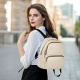 thumbnail image 6 of JIALIOU Mini Backpack Purse for Women Quilted Casual Daypack Small Travel Shoulder Bag, Cream, 6 of 7