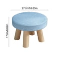 thumbnail image 3 of HOARBOEG Modern Round Wooden Foot Stool Ottoman with Soft Padded Seat - Non-Slip Design for Living Room, Bedroom, Entryway, Versatile as Extra Seating, Footrest, Step Stool or Small Side Table, 3 of 6