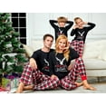 thumbnail image 5 of Beezizac Family Christmas PJS Matching Set Cotton Reindeer Plaid Pajamas for Women Size XS, 5 of 6