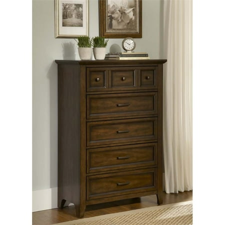 Liberty Furniture Laurel Creek 5 Drawer Chest in Cinnamon