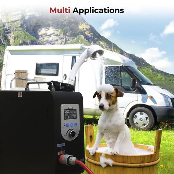 Portable Propane Water Heater Instant Camping Shower for Outdoors, Countertop Use