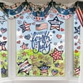 thumbnail image 7 of 6 Sheet Patriotic Window Clings 4th of July Window Decals Retro Style USA Stars Flag Firework Decor for Independence Day Home Party Glass Mirror Decoration, 7 of 7