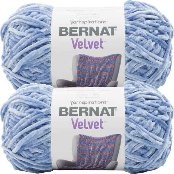 Bernat Velvet Yarn-Smokey Blue, Multipack Of 2