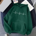 thumbnail image 1 of JUNWELL Grande Taille Sweat à Capuche pour Femmes Tops Mode Pull Confortable Motif Coeur Imprimé à Capuche Poche Cordon Pull jusqu'à 65% de Réduction, 1 of 4