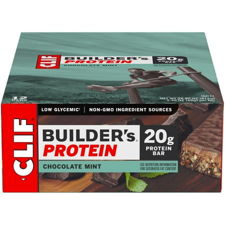Clif Builders Protein Bar, Chocolate Mint, 12 Ct