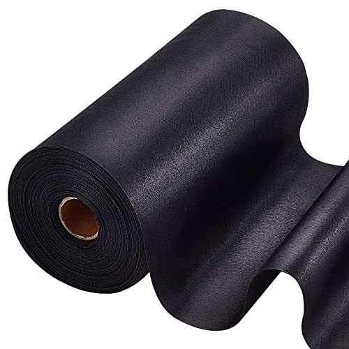 Ribbli Black Satin Ribbon Double Faced Satin 3/8 Inch x Continuous 50  Yards-Black Ribbon for Gift Wrapping Crafts Wedding Decoration Bows Bouquet