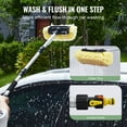 thumbnail image 2 of KFFKFF Telescopic Wash Brush, 66.7-Inch Telescopic Vehicle Cleaning Brush with Extended Handle, 12" Gentle PVC Bristle Head, Flow-Through Auto Cleaning Mop Set with Water Hose Connector for Car RV Bo, 2 of 9