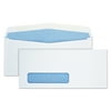 Quality Park Security Window Envelopes - Single Window- 4 1by8"W x 9 1by2" L- 24 lb - Gummed - Wove - White