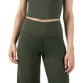 thumbnail image 3 of YITTY Active Women's High Waist Wide Leg Pants – Buttery Soft Lounge & Yoga Pants with Tummy Control Pants, 4-Way Stretch, Dark Olive, XS, Short | 29" Inseam, 3 of 7