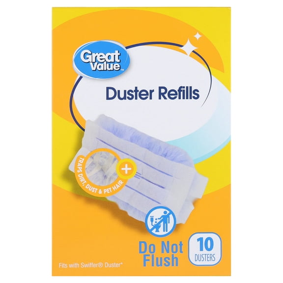 Great Value Duster Refills, Unscented, 10 Count