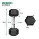 thumbnail image 4 of Kit 2 Mancuernas Hexagonales Tayga 15 Lbs PVC, 4 of 4