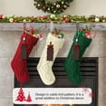 thumbnail image 6 of Personalized Christmas Stockings, Christmas Stockings with Name Tags, 17.7 inch Large Cable Knitted Xmas Hanging Stocking with Blank Bead Wood Tag, Knitted Stockings for Mantels, Fireplace Decor, 6 of 7