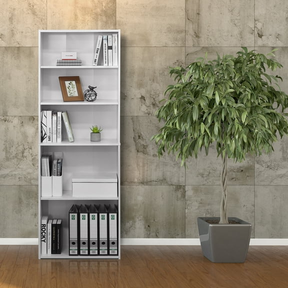 Furinno Wright 5-Shelf Bookcase, Multiple Colors
