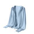 thumbnail image 4 of Vinsonshop Women's Quick Dry Sun Shirt UPF 50+ Lightweight Hoodie Jacket Long Sleeve Sun Protection Cover Up Outdoor Sky Blue XXL, 4 of 8