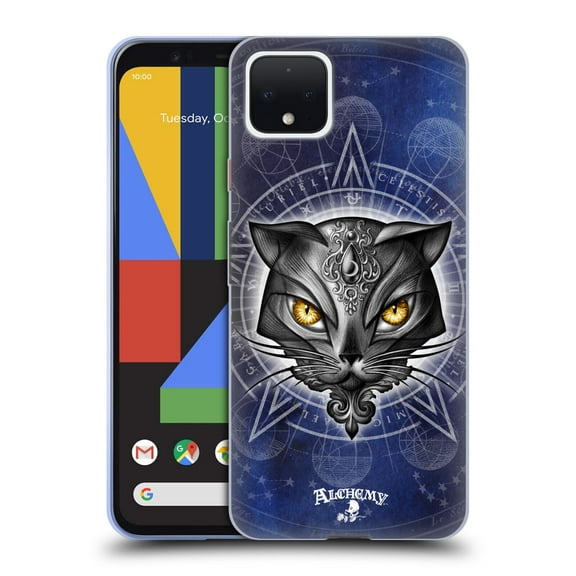 Head Case Designs Officially Licensed Alchemy Gothic Cats Star Of Ailouros Soft Gel Case Compatible with Google Pixel 4