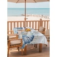 thumbnail image 2 of Outdoor Tablecloth with Umbrella Hole for Patio/Picnic/Party/Camping, Navy Blue Coastal Waterproof Table Cloth Rectangle Table Cover Washable, Shell Starfish Coral Nautical Summer Ocean (54"x 80"), 2 of 9