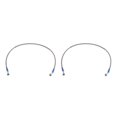 thumbnail image 4 of VONKY Motorcycle Brake Oil Hose Line Pipe Fitting Stainless Braided Steel Silver 85cm 2Set, 4 of 6