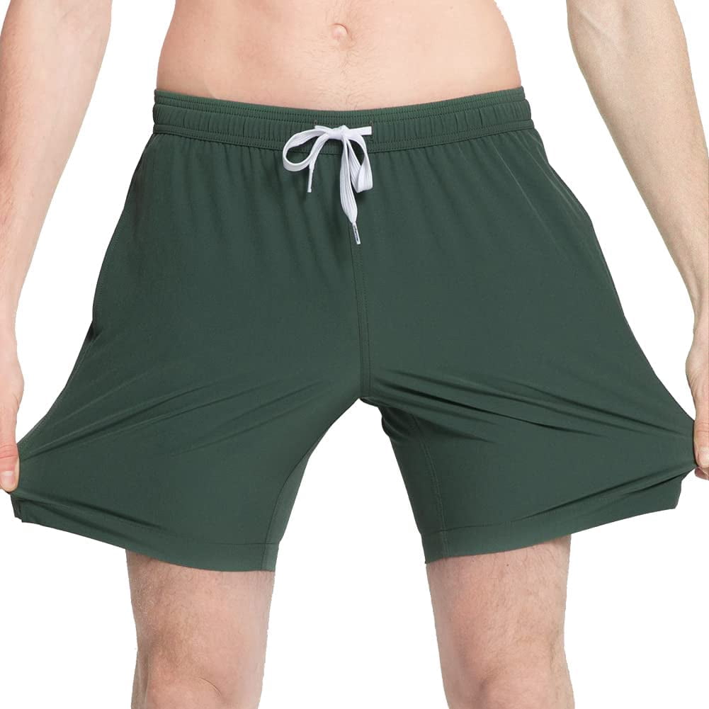Mens Quick Dry Solid 4 Way Stretch Swim 