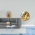 thumbnail image 2 of Escultura de hoja, estatua de metal, figura de cerámica, bola de hilo, adorno artístico, base de hierro, decoración creativa y moderna, adecuada para, 2 of 8