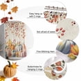 thumbnail image 5 of Shower Curtain 60"W x 72"L Thanksgiving Colorful Pumpkins Orange Leaves Fabric Shower Curtains Set with Hooks Water Repellent Bathroom Curtains Machine Washable Bathroom Accessories, 5 of 6
